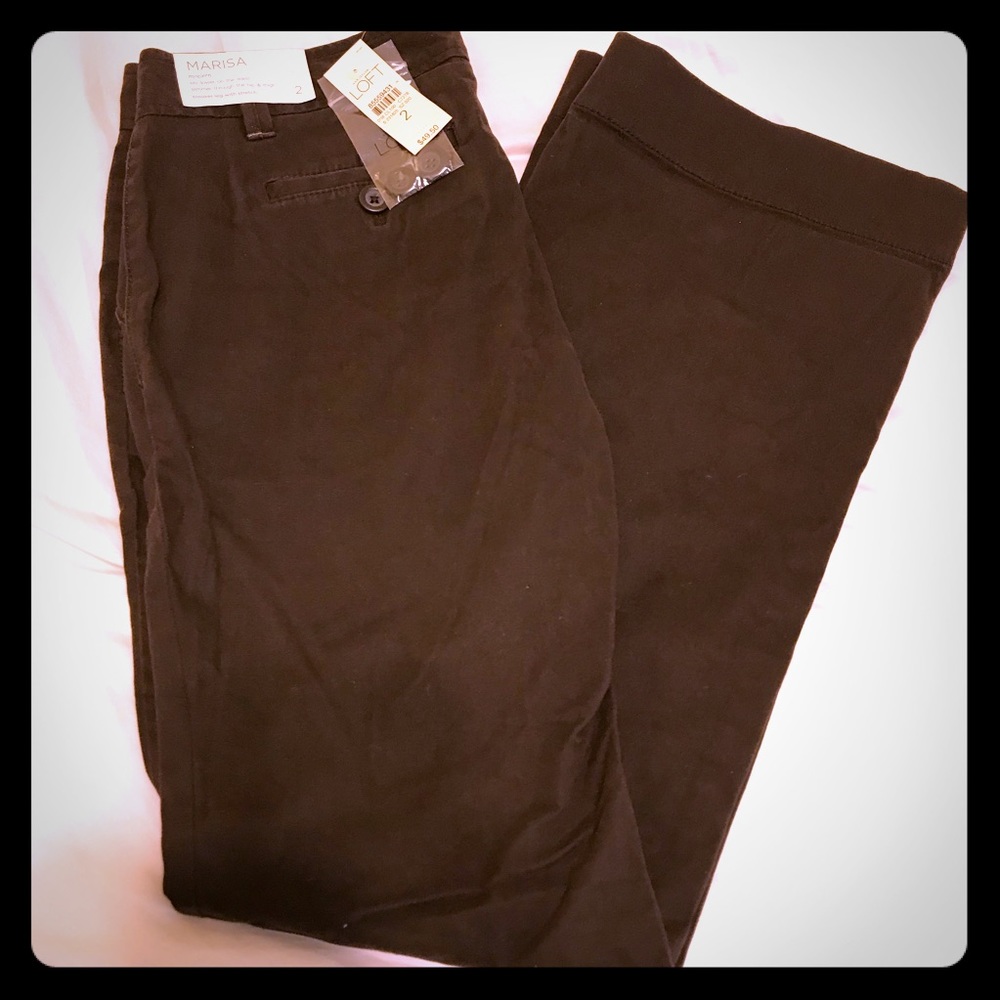 NWT LOFT Marisa brown trouser with stretch, 2